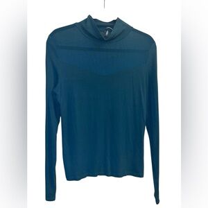 Anthropologie Teal Long Sleeve Blouse